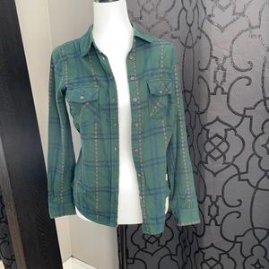 2 100% Cotton Flannel Shirts Size XS